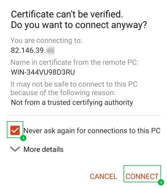 Как подключиться к серверу по RDP в iOS