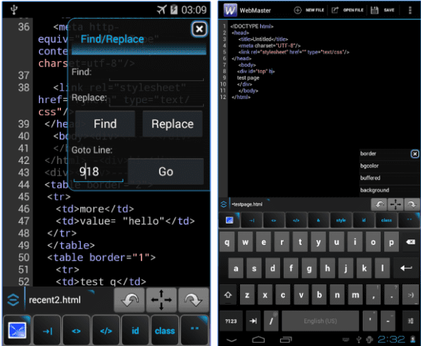 Text editors on Android