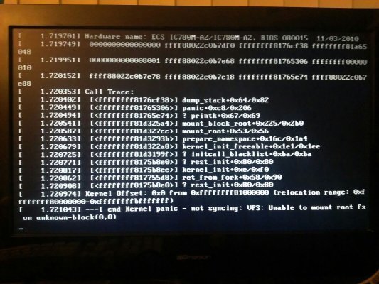 vfs unable to mount root fs on unknown block