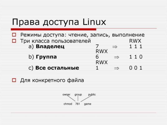 Специальные права в Линукс