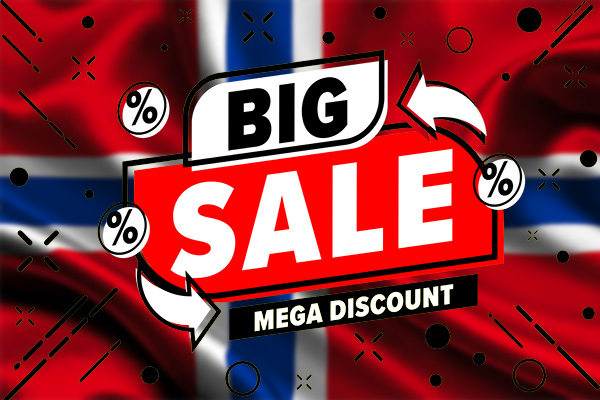 34% discount in honor of the discovery of 34 countries - Norway