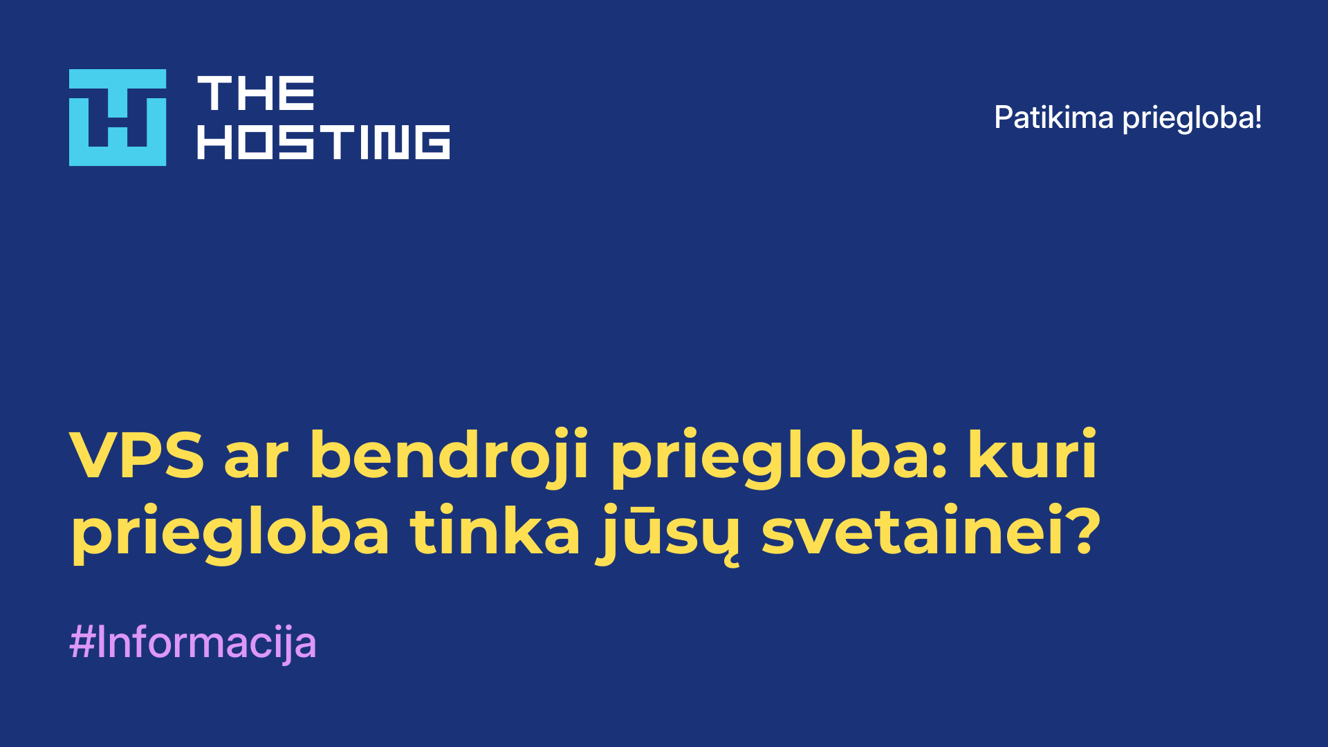 VPS ar bendroji priegloba: kuri priegloba tinka jūsų svetainei?