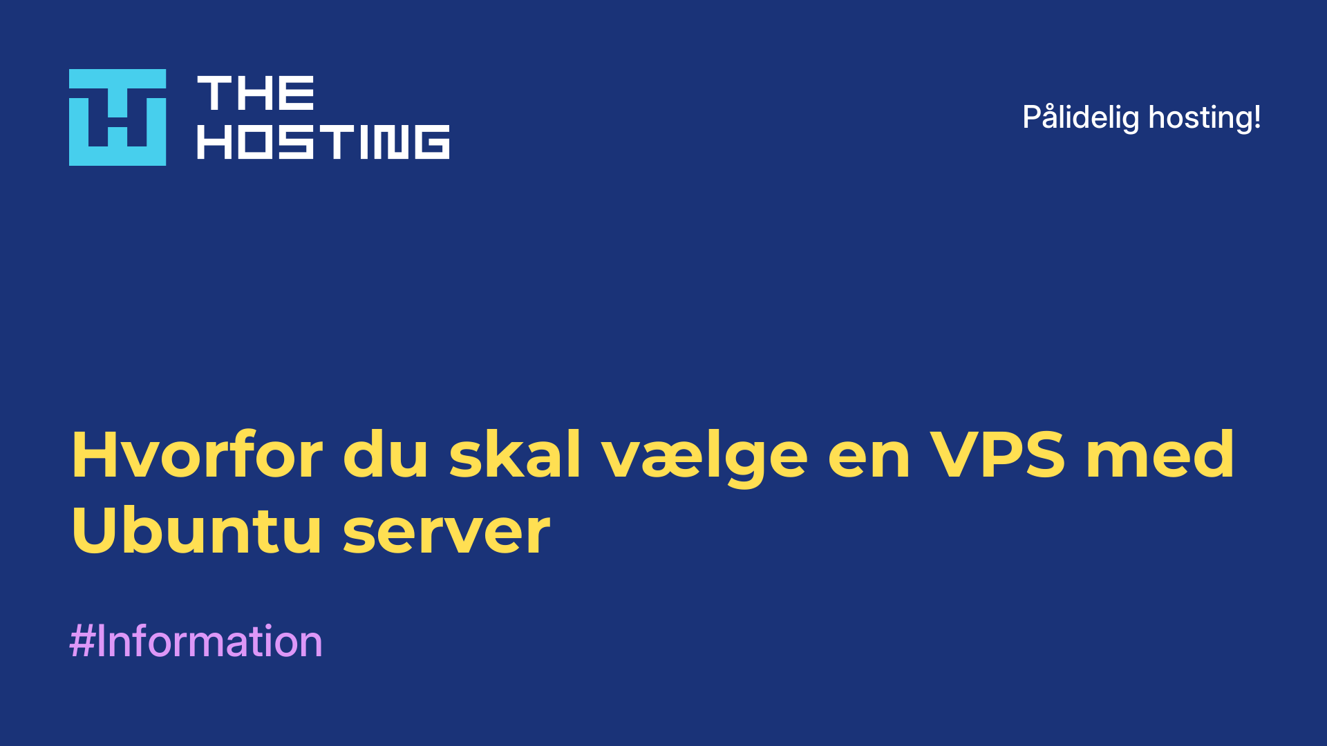Hvorfor du skal vælge en VPS med Ubuntu-server