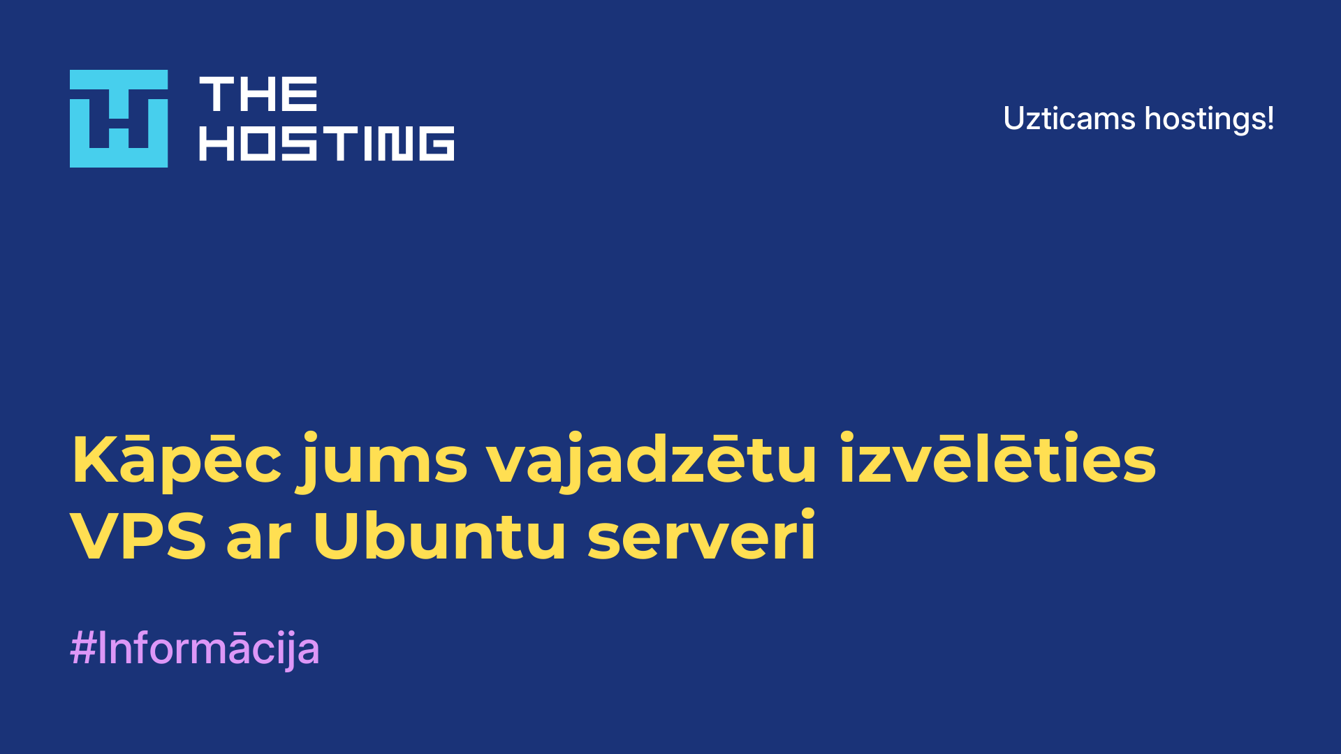Kāpēc jums vajadzētu izvēlēties VPS ar Ubuntu serveri