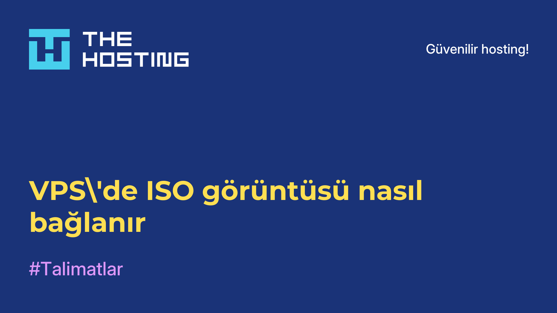 VPS'de ISO görüntüsü nasıl bağlanır