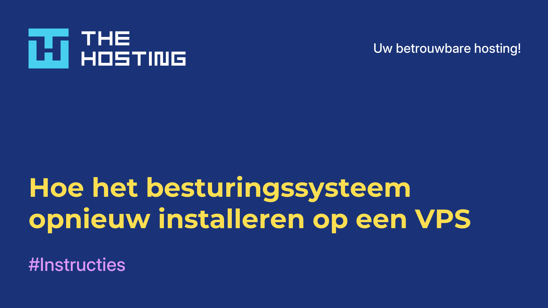 Hoe het besturingssysteem opnieuw installeren op een VPS