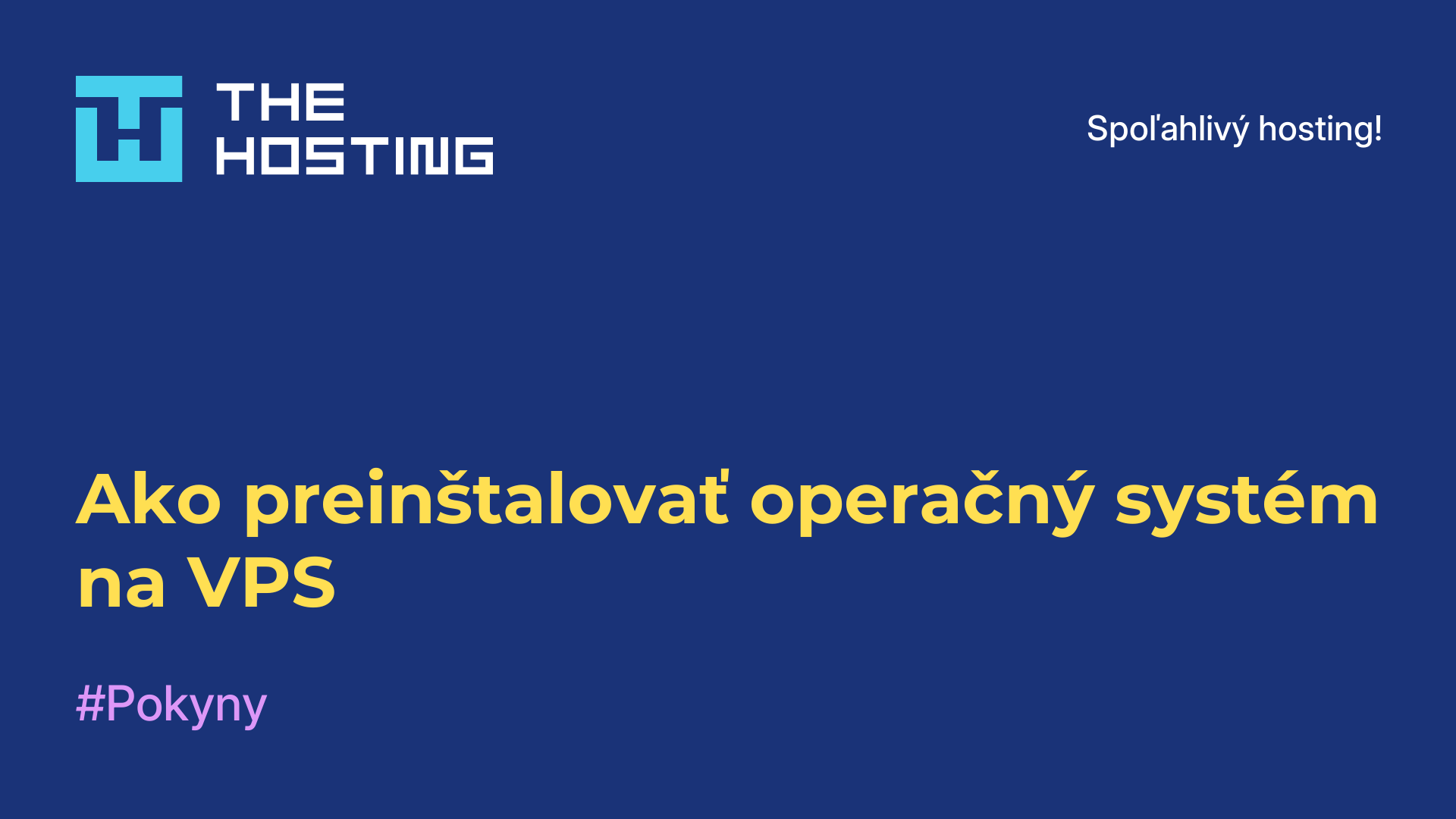 Ako preinštalovať operačný systém na VPS