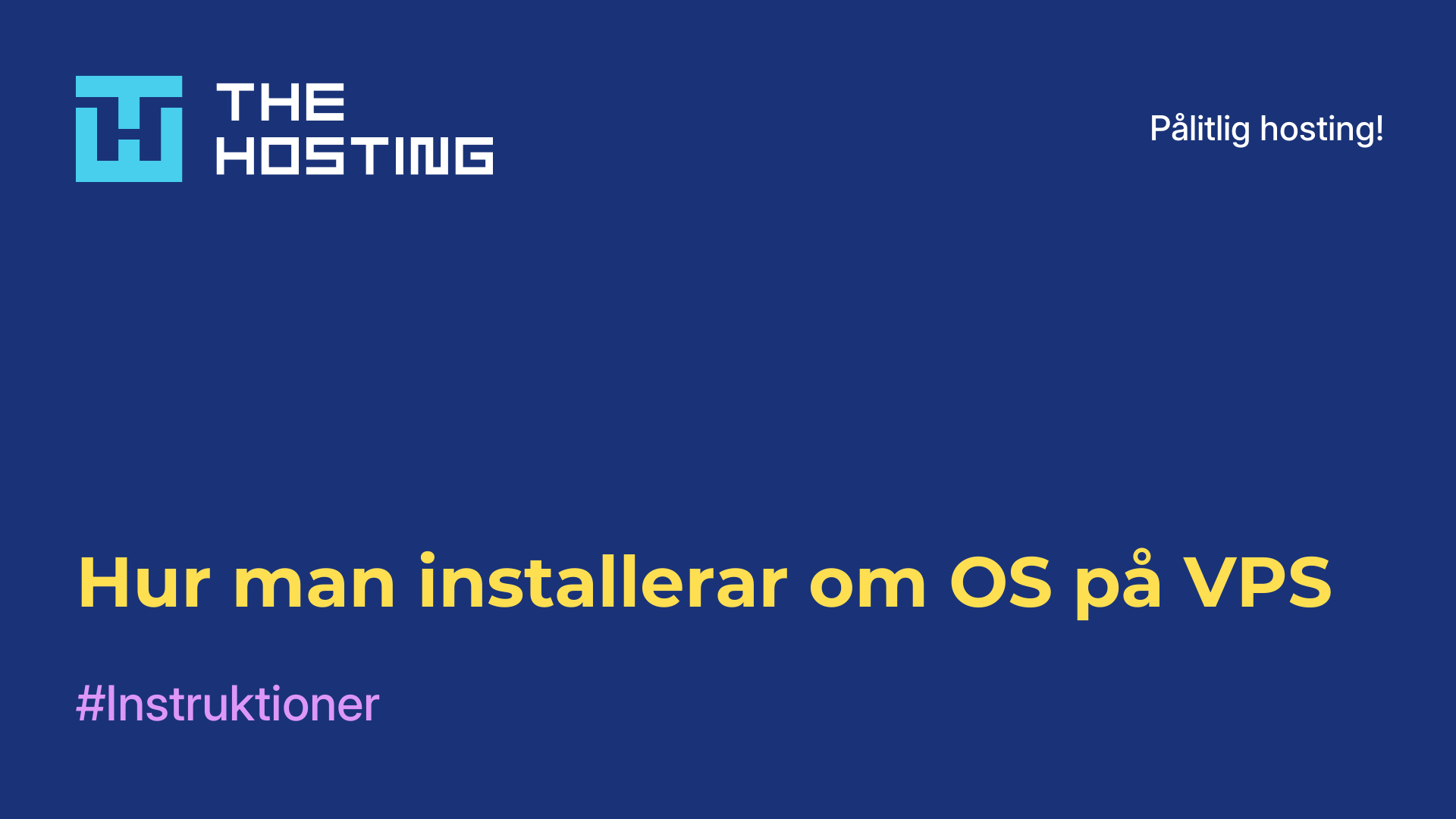 Hur man installerar om OS på VPS