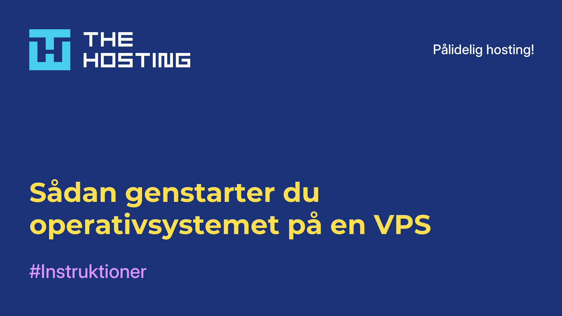 Sådan genstarter du operativsystemet på en VPS