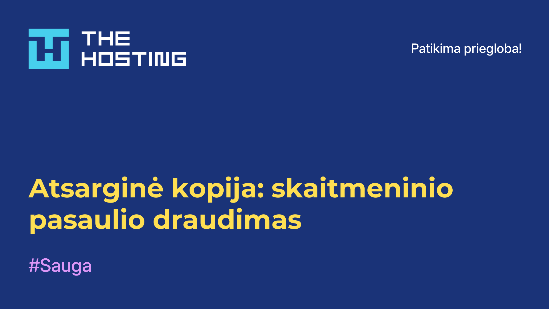 Atsarginė kopija: skaitmeninio pasaulio draudimas