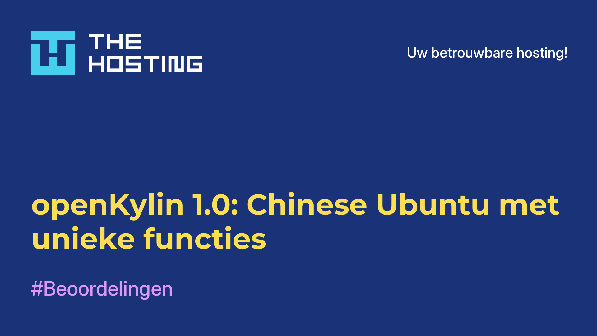 openKylin 1.0: Chinese Ubuntu met unieke functies