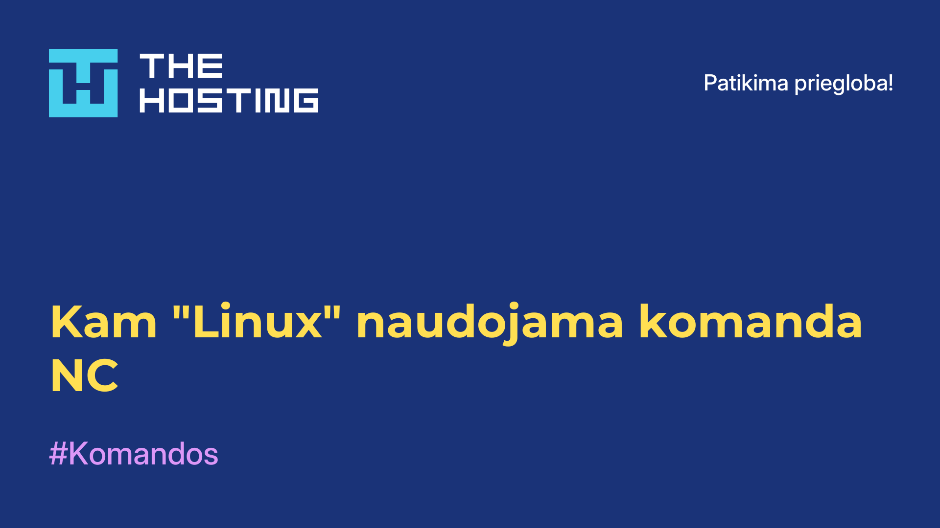 Kam "Linux" naudojama komanda NC
