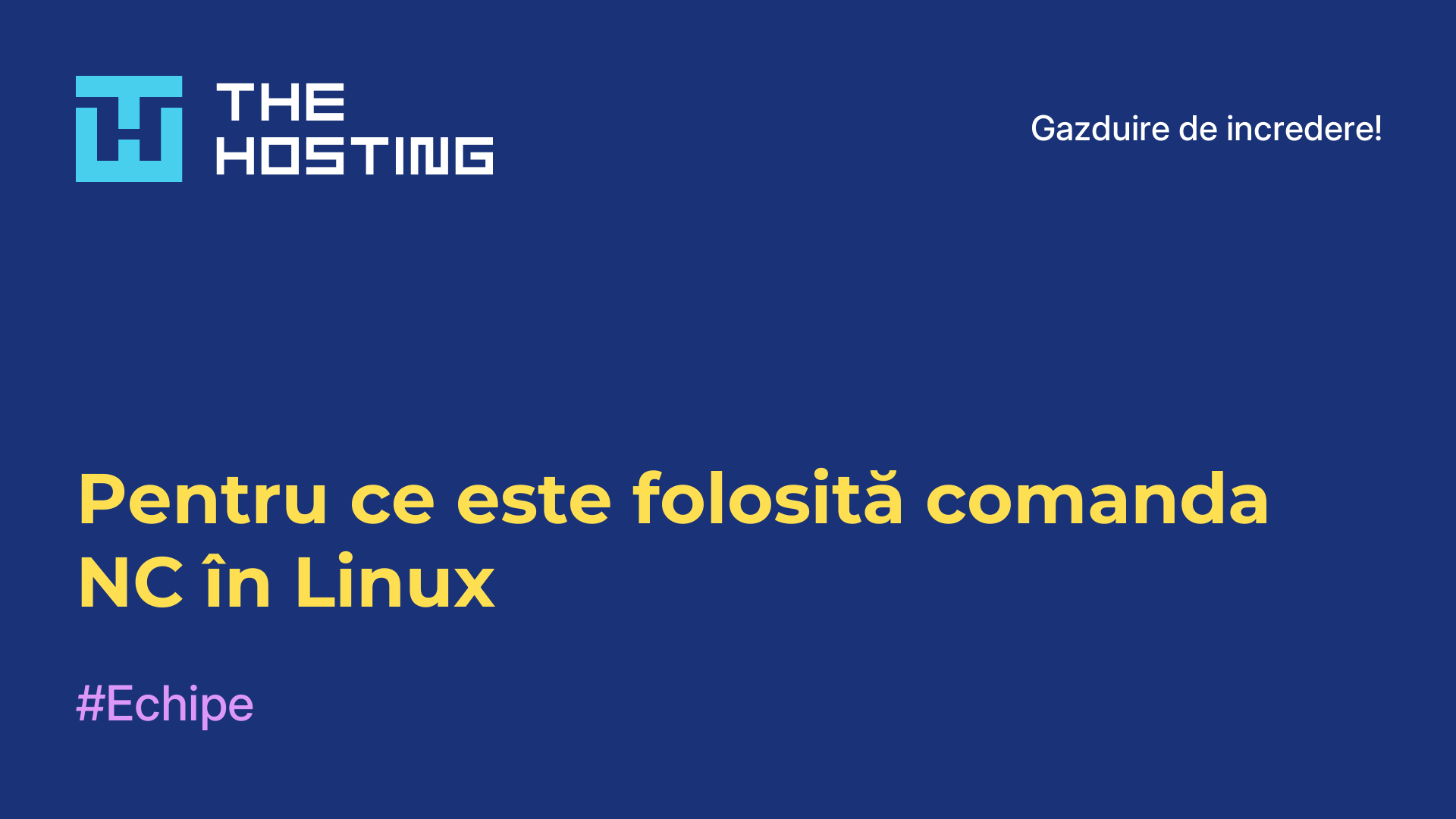 Pentru ce este folosită comanda NC în Linux