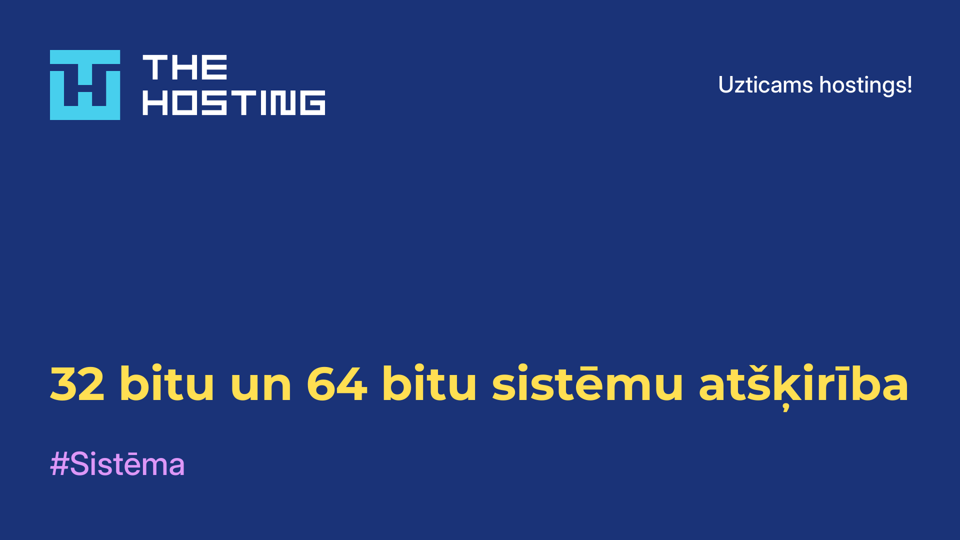 32 bitu un 64 bitu sistēmu atšķirība