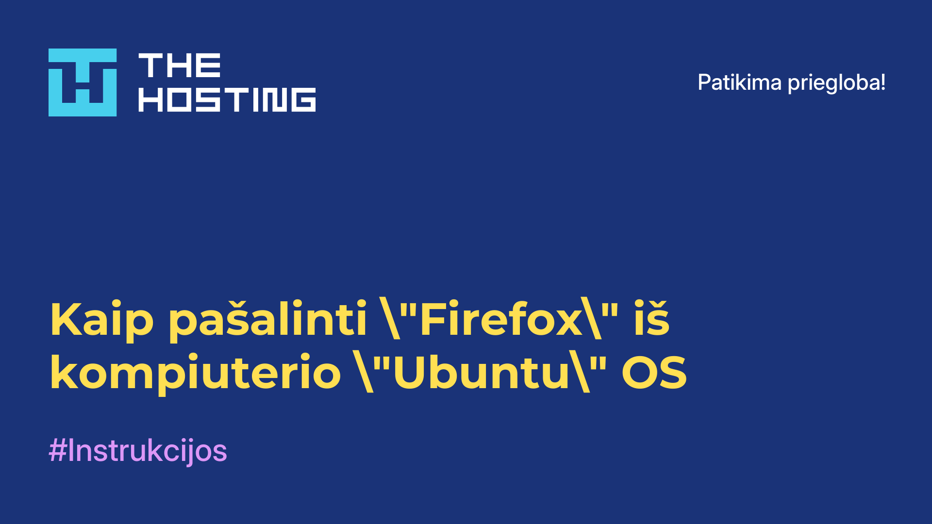 Kaip pašalinti "Firefox" iš kompiuterio "Ubuntu" OS