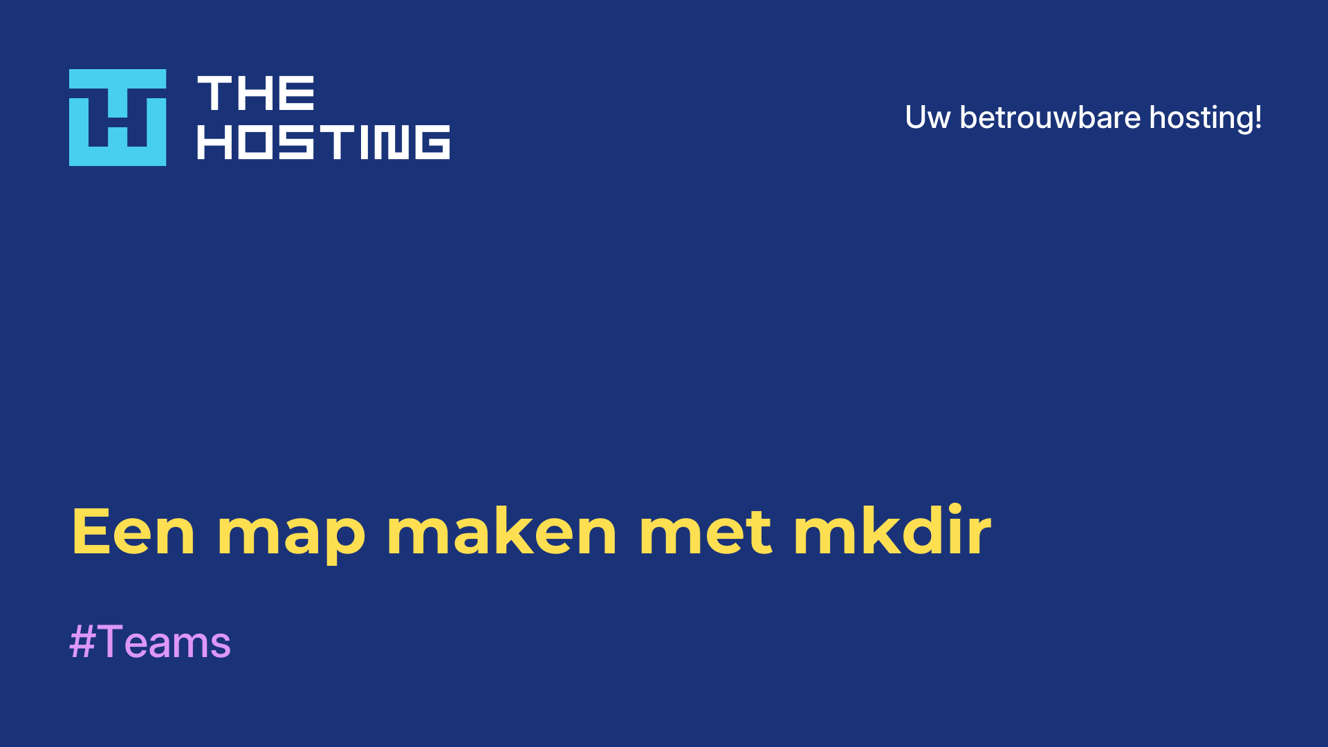 Een map maken met mkdir