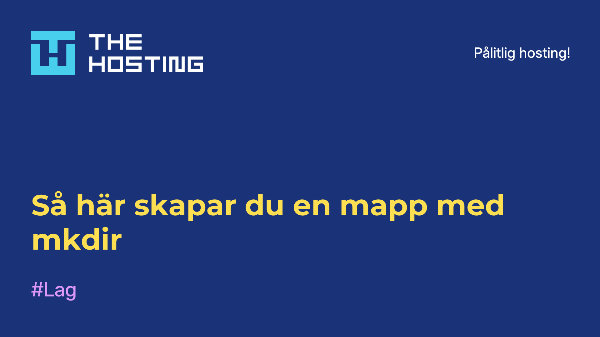 Så här skapar du en mapp med mkdir