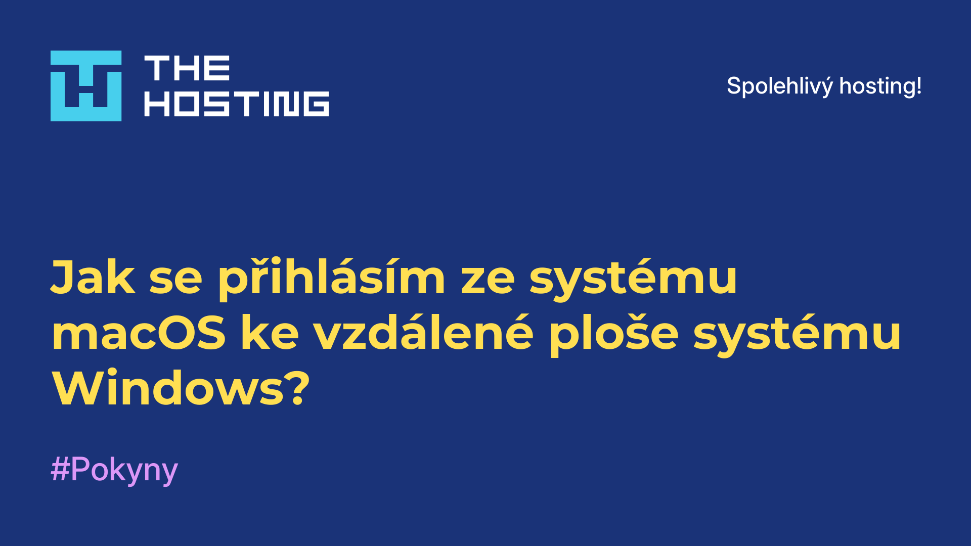 Jak se přihlásím ze systému macOS ke vzdálené ploše systému Windows?