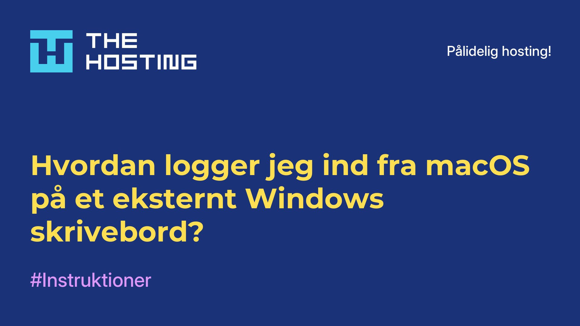 Hvordan logger jeg ind fra macOS på et eksternt Windows-skrivebord?