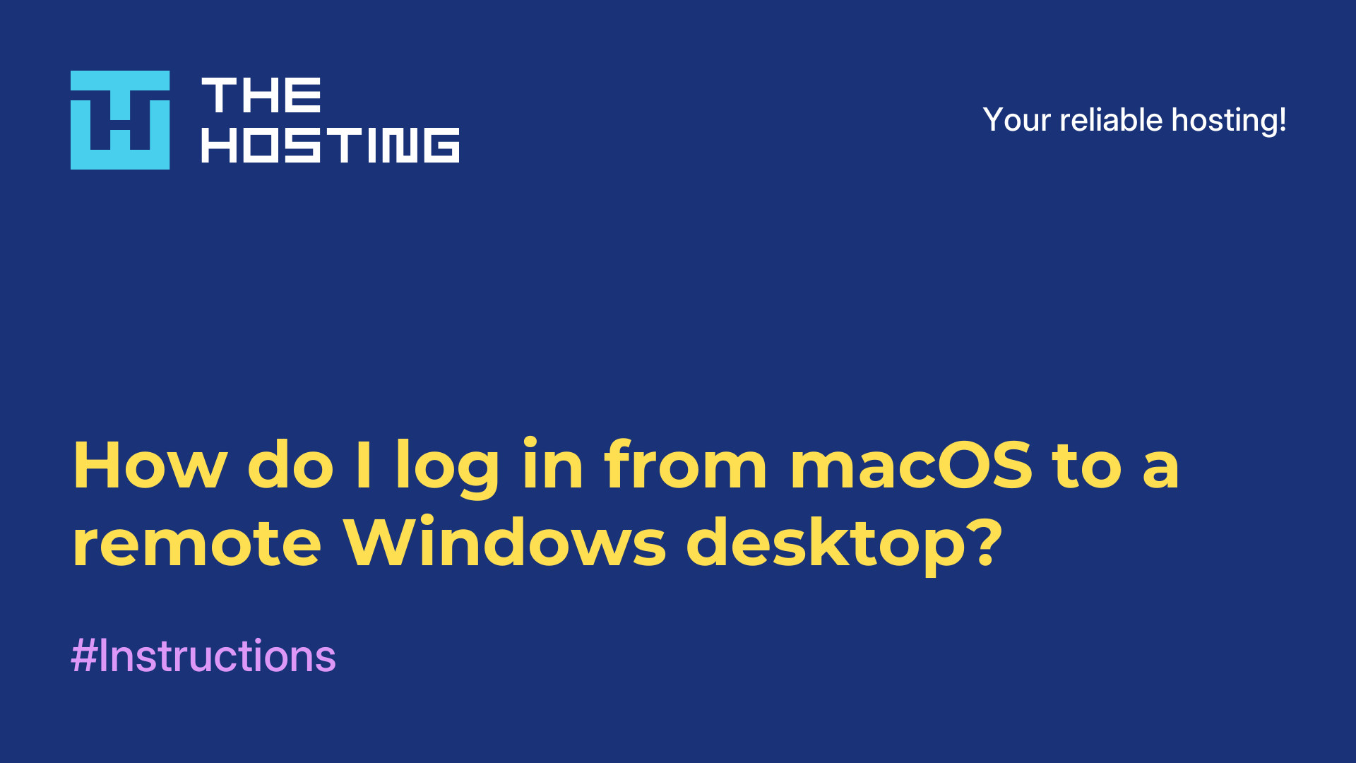 How do I log in from macOS to a remote Windows desktop?