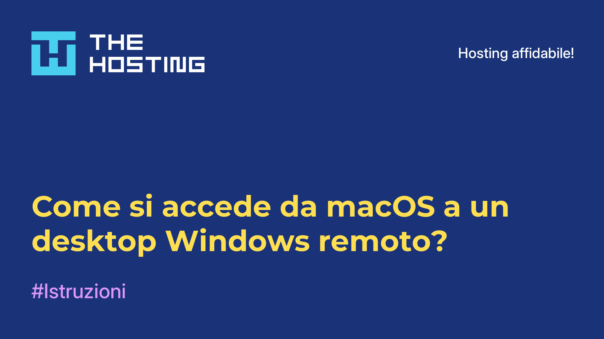 Come si accede da macOS a un desktop Windows remoto?