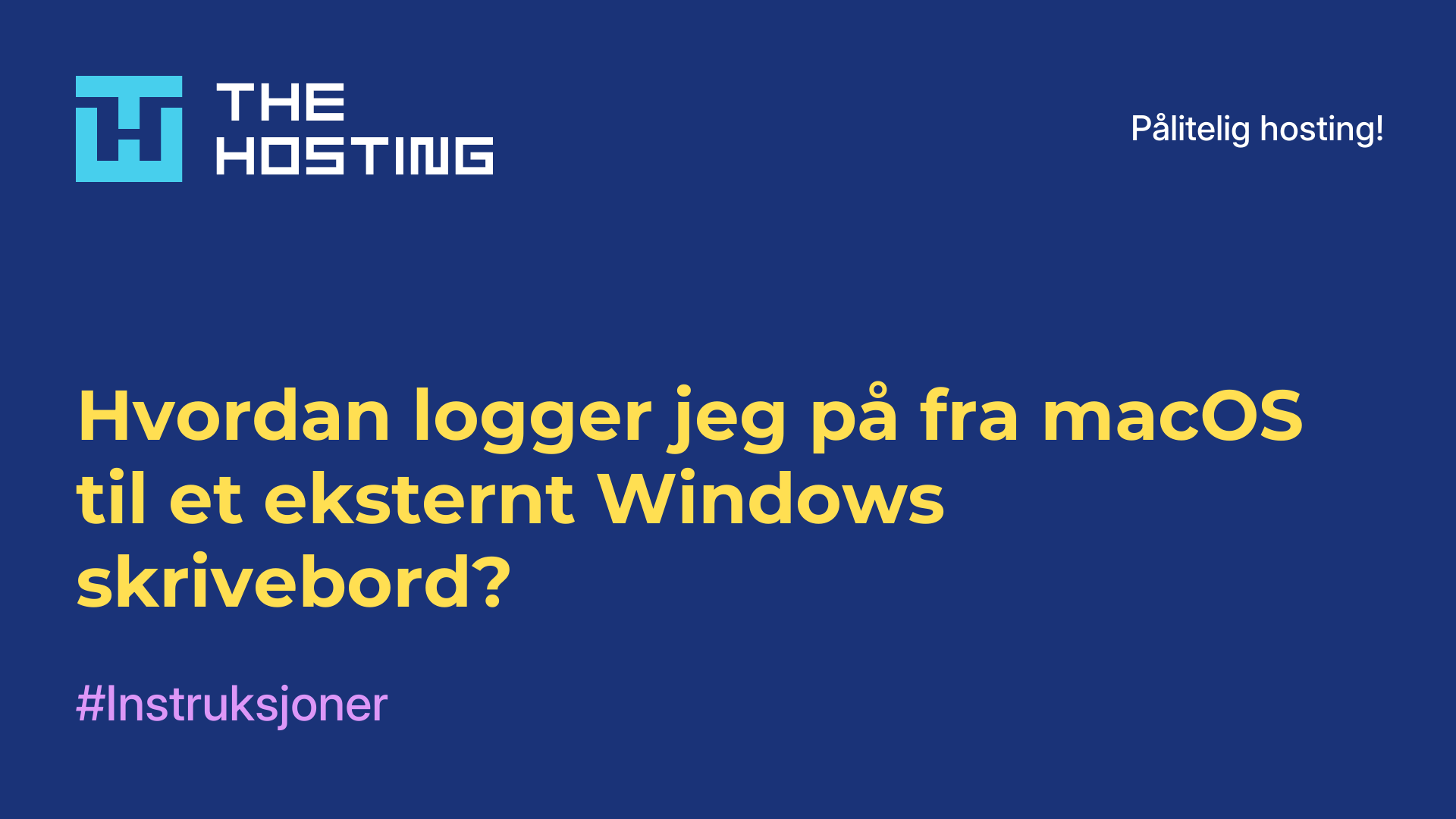 Hvordan logger jeg på fra macOS til et eksternt Windows-skrivebord?