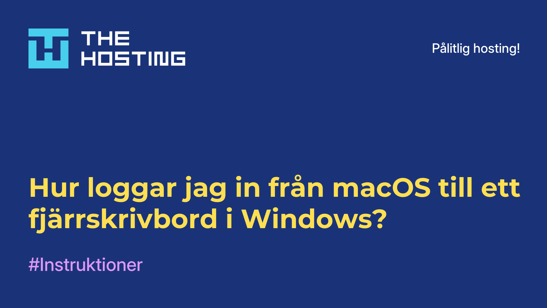 Hur loggar jag in från macOS till ett fjärrskrivbord i Windows?