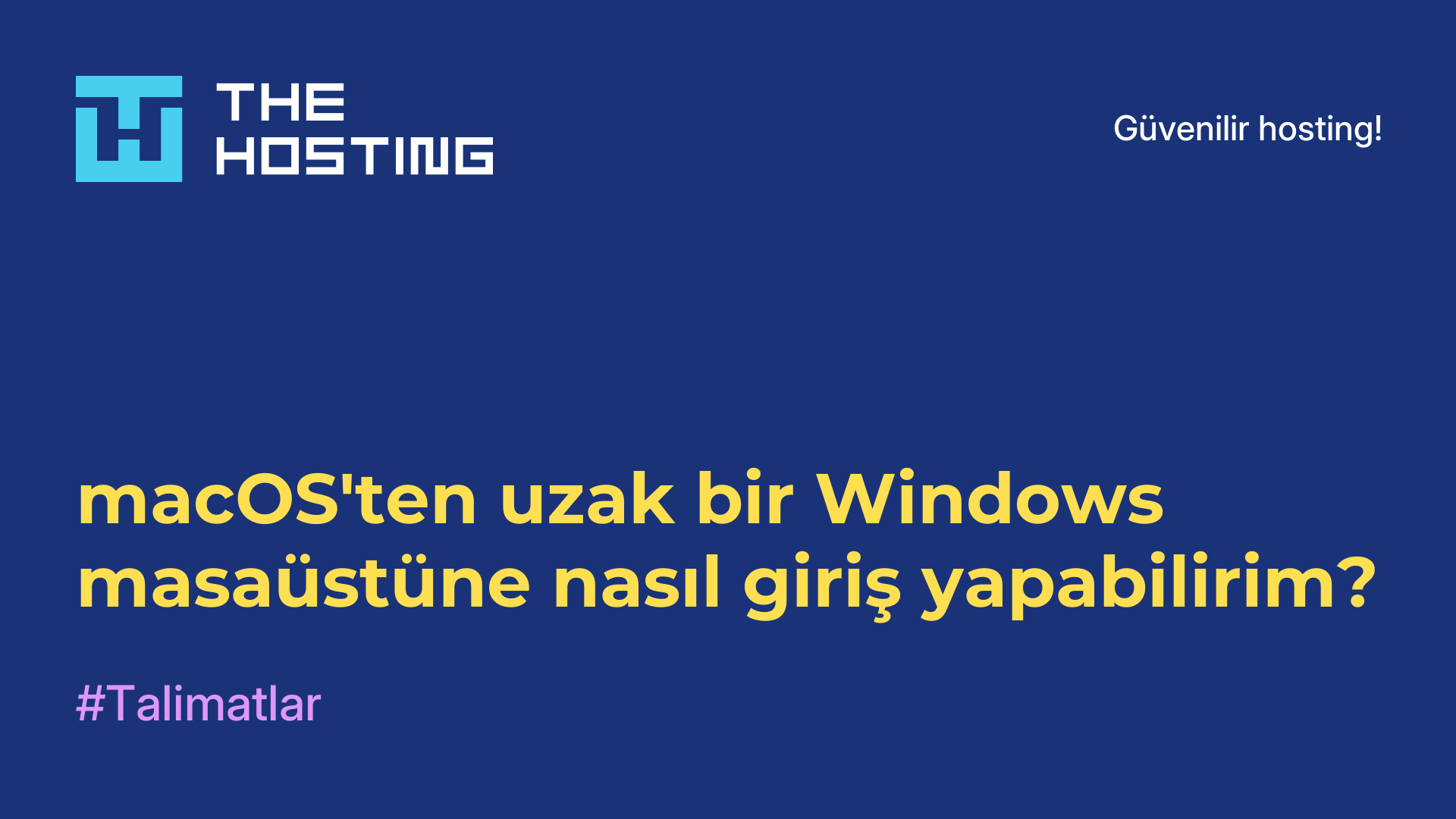 macOS'ten uzak bir Windows masaüstüne nasıl giriş yapabilirim?
