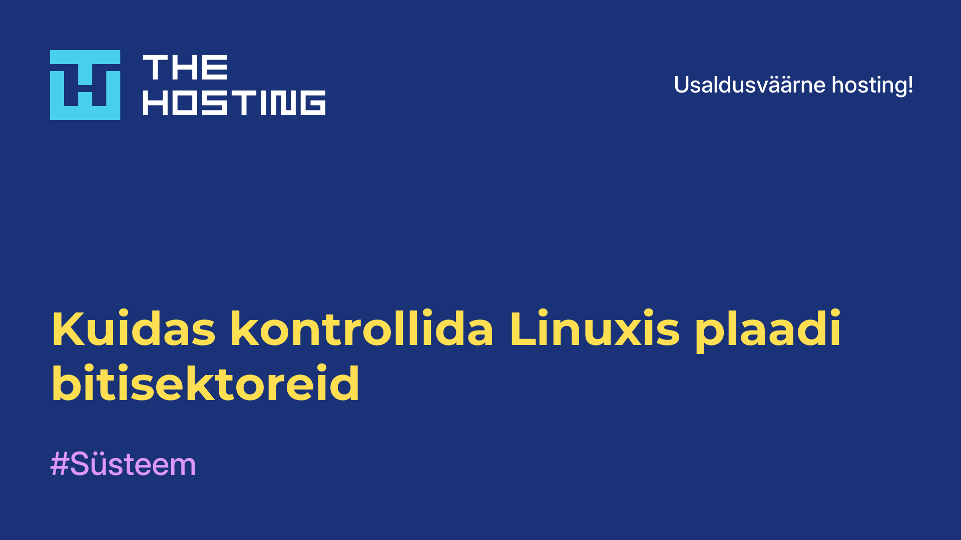 Kuidas kontrollida Linuxis plaadi bitisektoreid