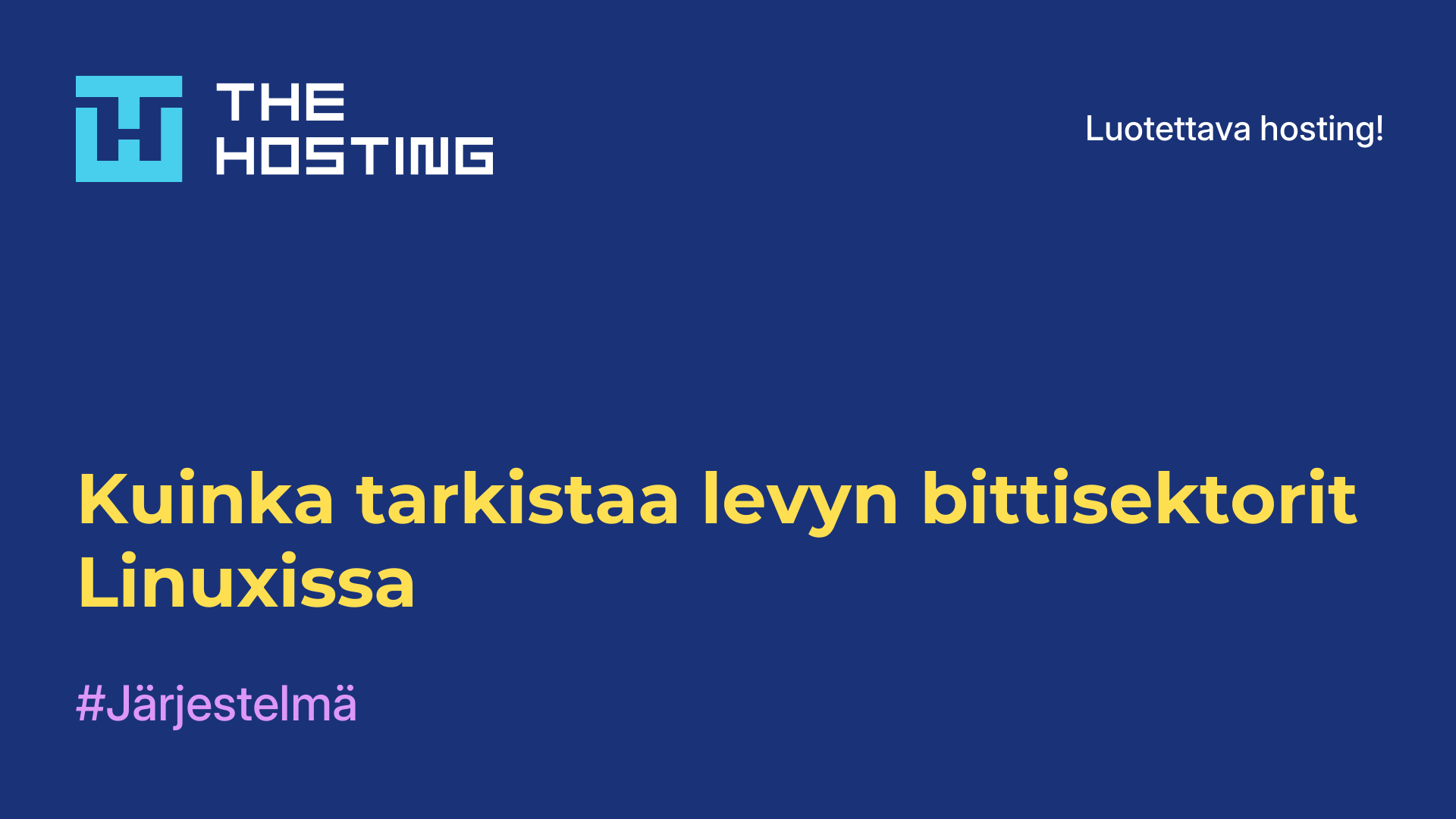 Kuinka tarkistaa levyn bittisektorit Linuxissa