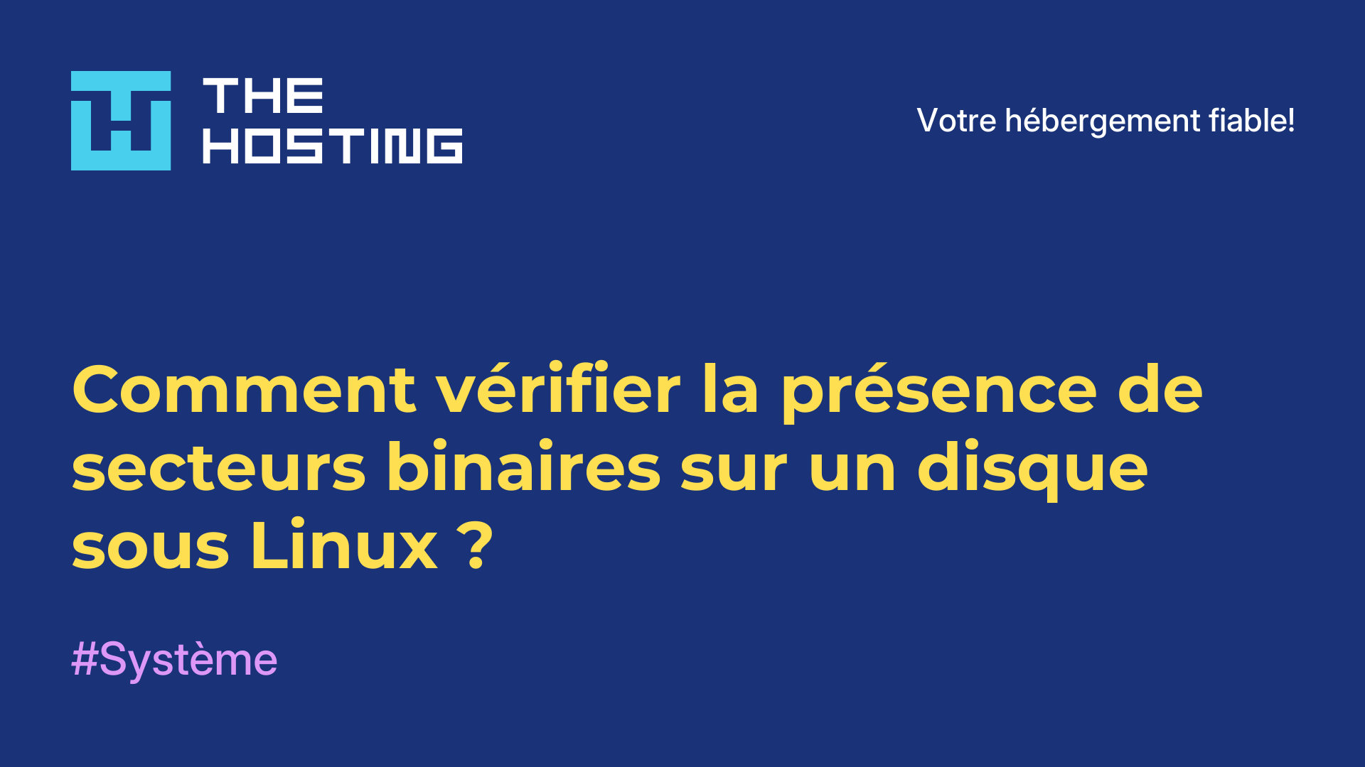Comment vérifier la présence de secteurs binaires sur un disque sous Linux ?