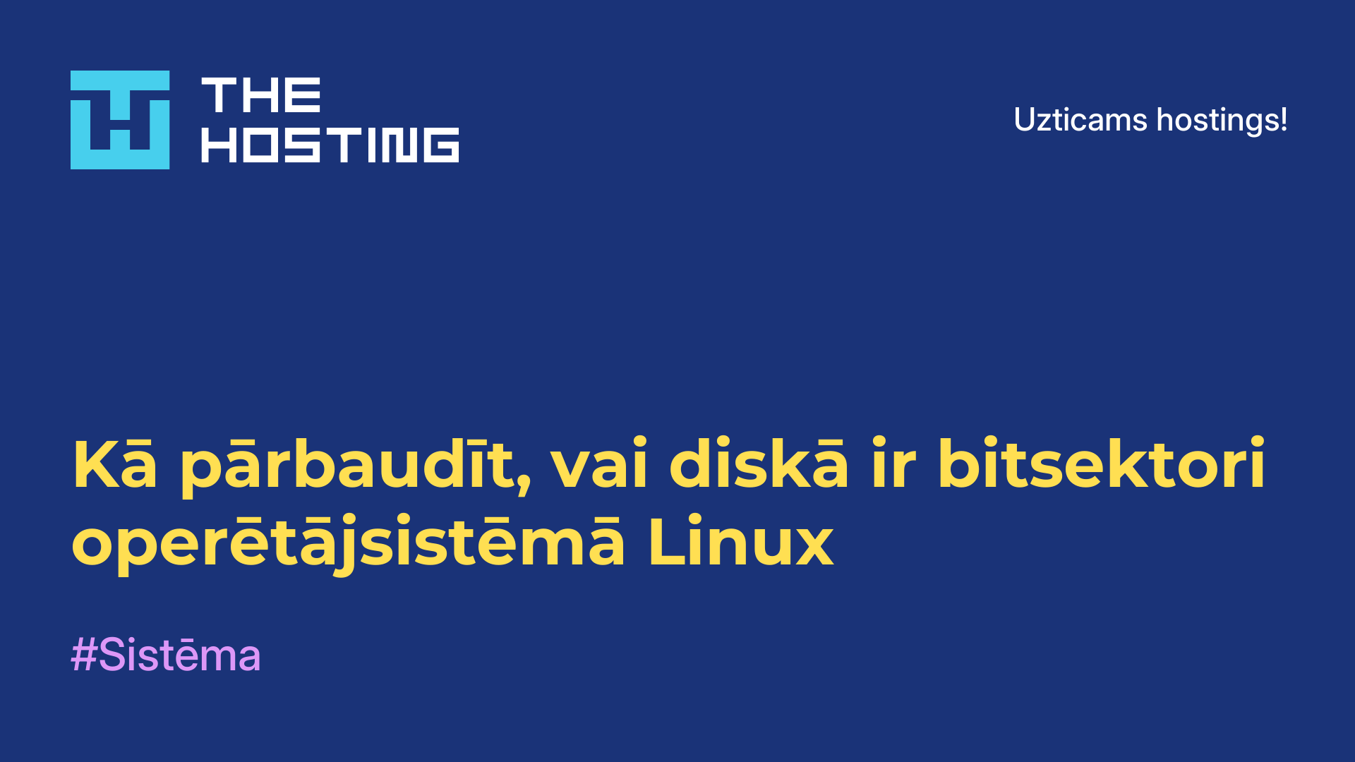 Kā pārbaudīt, vai diskā ir bitsektori operētājsistēmā Linux