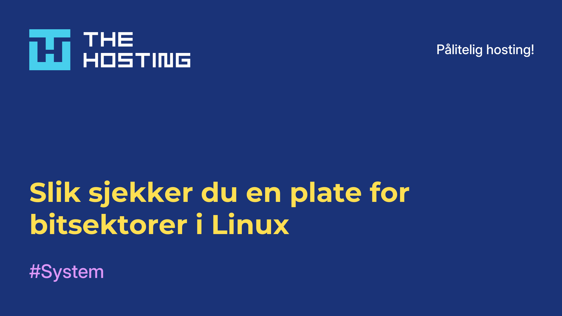 Slik sjekker du en plate for bitsektorer i Linux