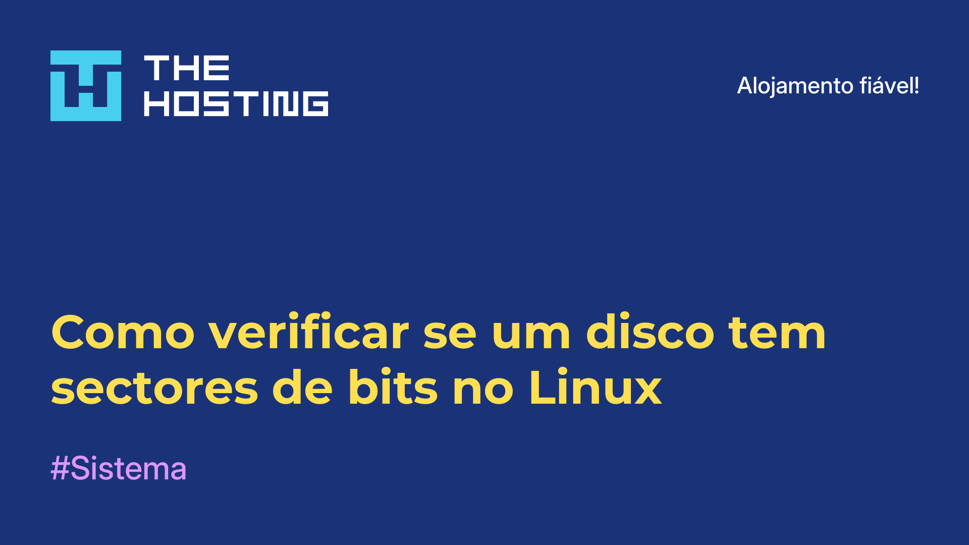 Como verificar se um disco tem sectores de bits no Linux