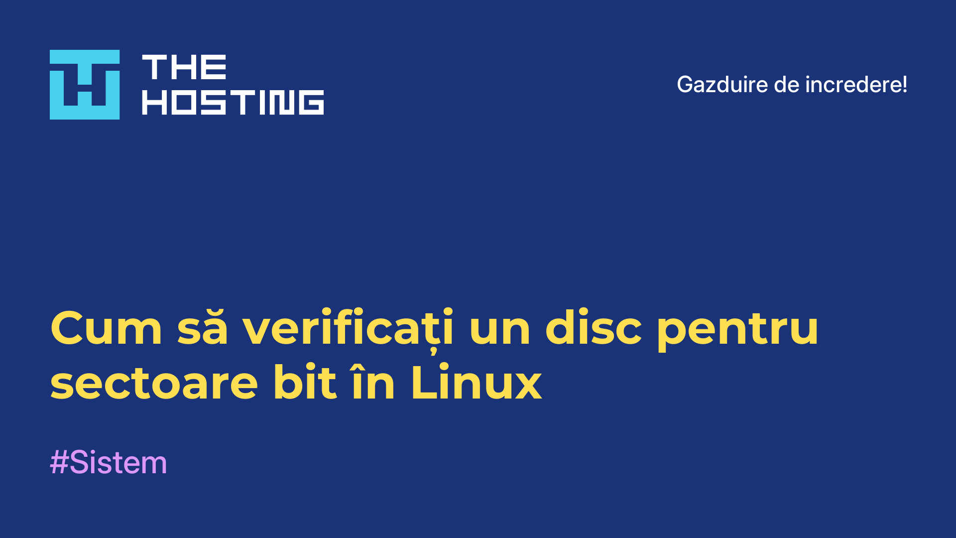 Cum să verificați un disc pentru sectoare bit în Linux