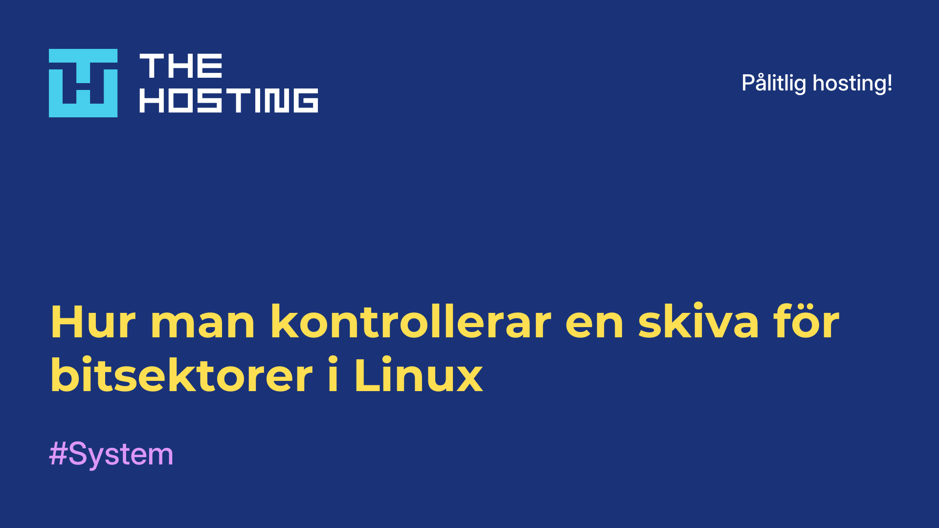 Hur man kontrollerar en skiva för bitsektorer i Linux