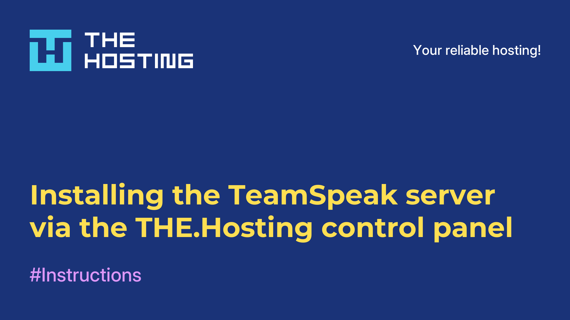 Installing the TeamSpeak server via the THE.Hosting control panel