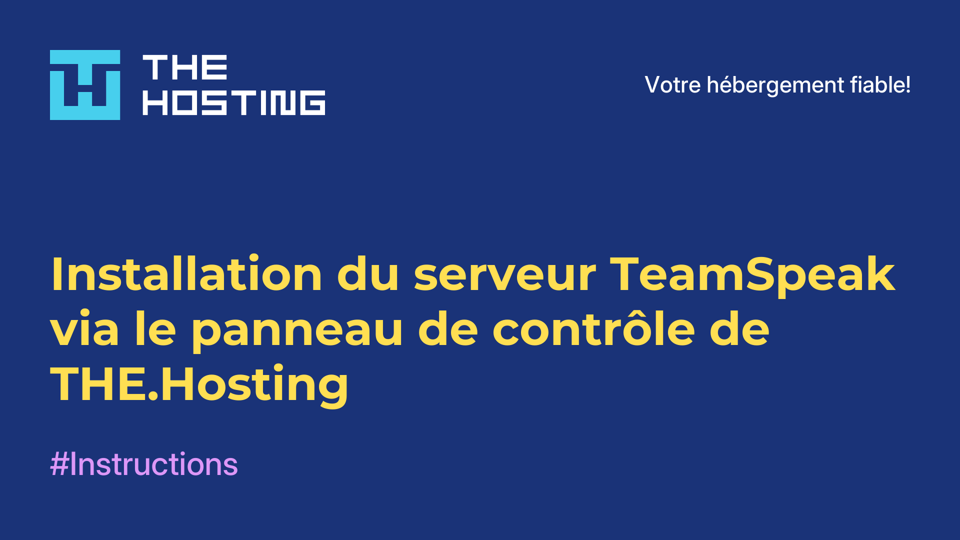 Installation du serveur TeamSpeak via le panneau de contrôle de THE.Hosting