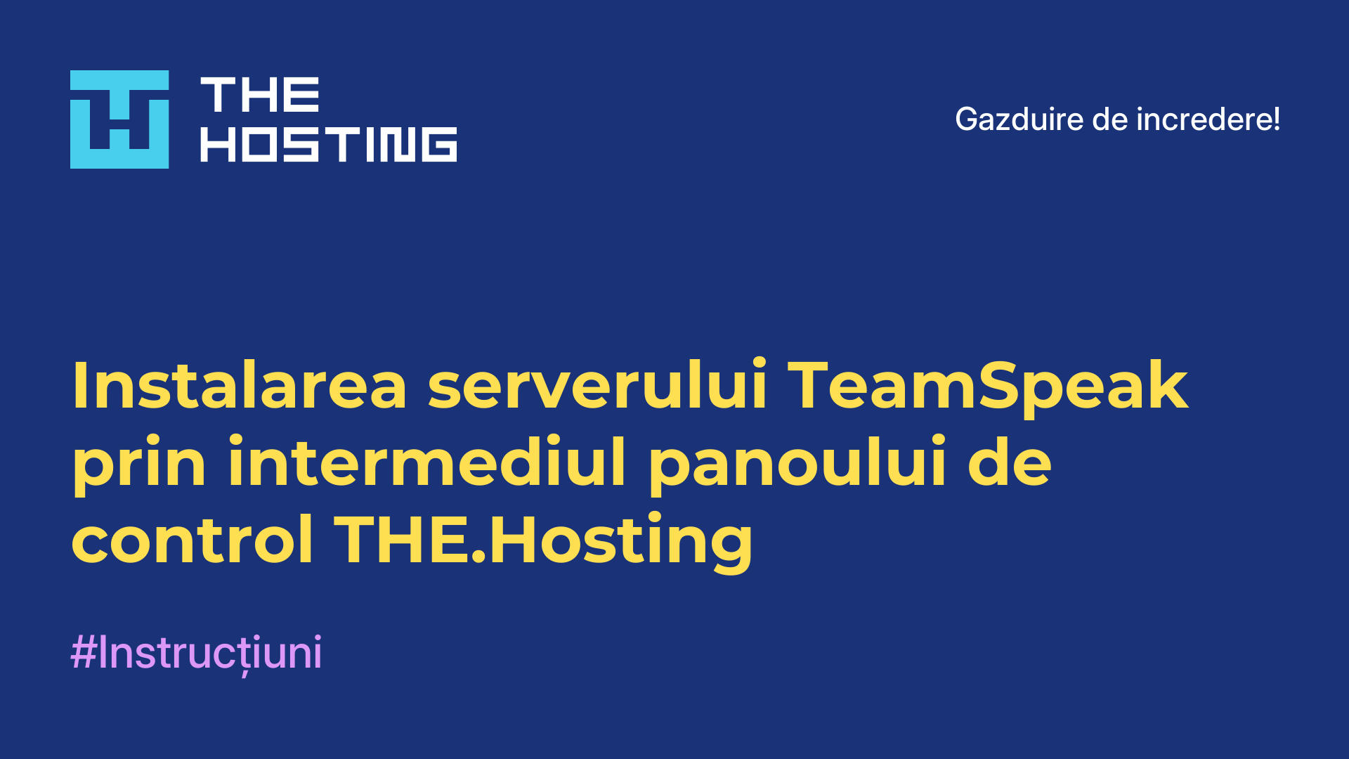 Instalarea serverului TeamSpeak prin intermediul panoului de control THE.Hosting