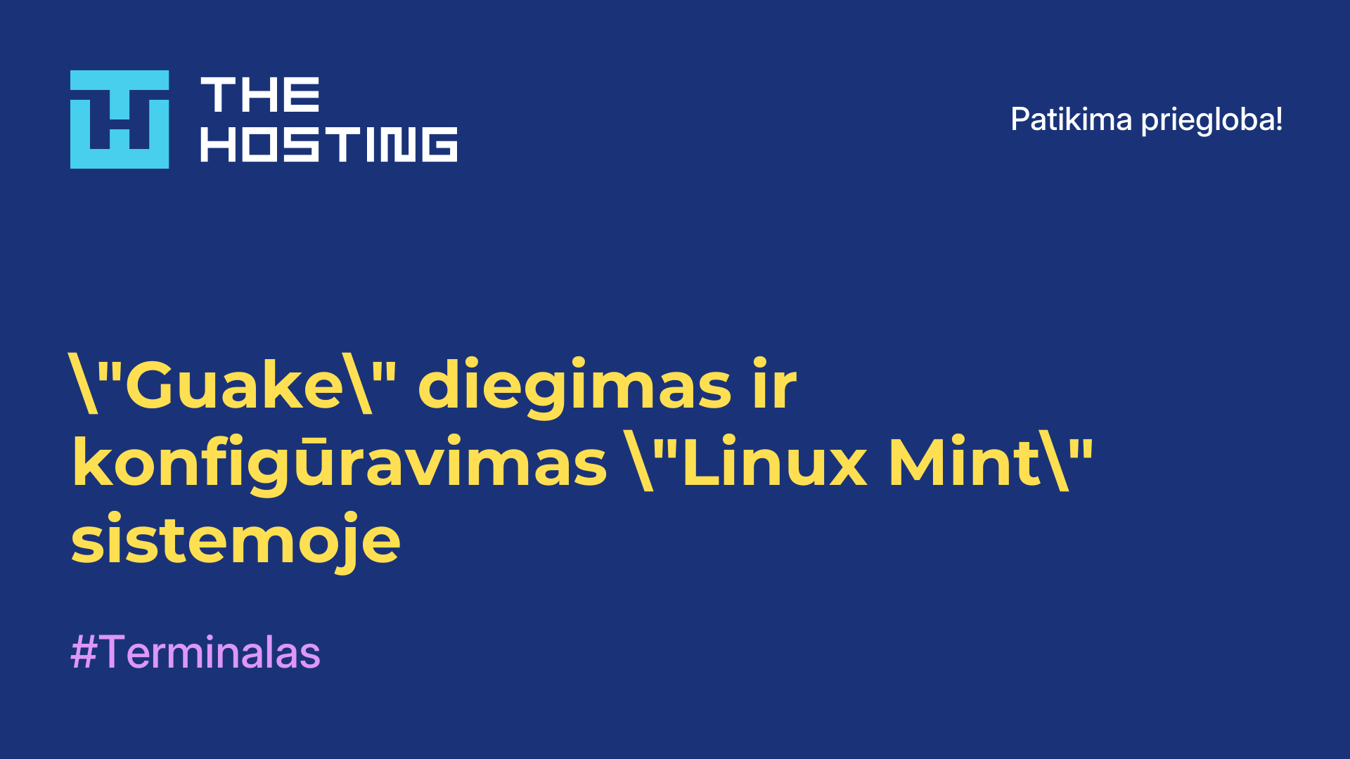 "Guake" diegimas ir konfigūravimas "Linux Mint" sistemoje