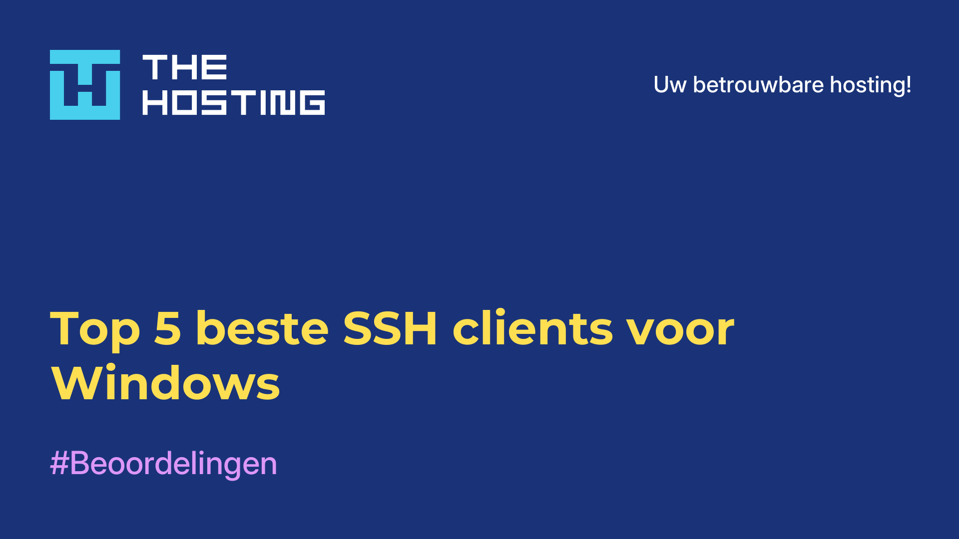 Top 5 beste SSH-clients voor Windows