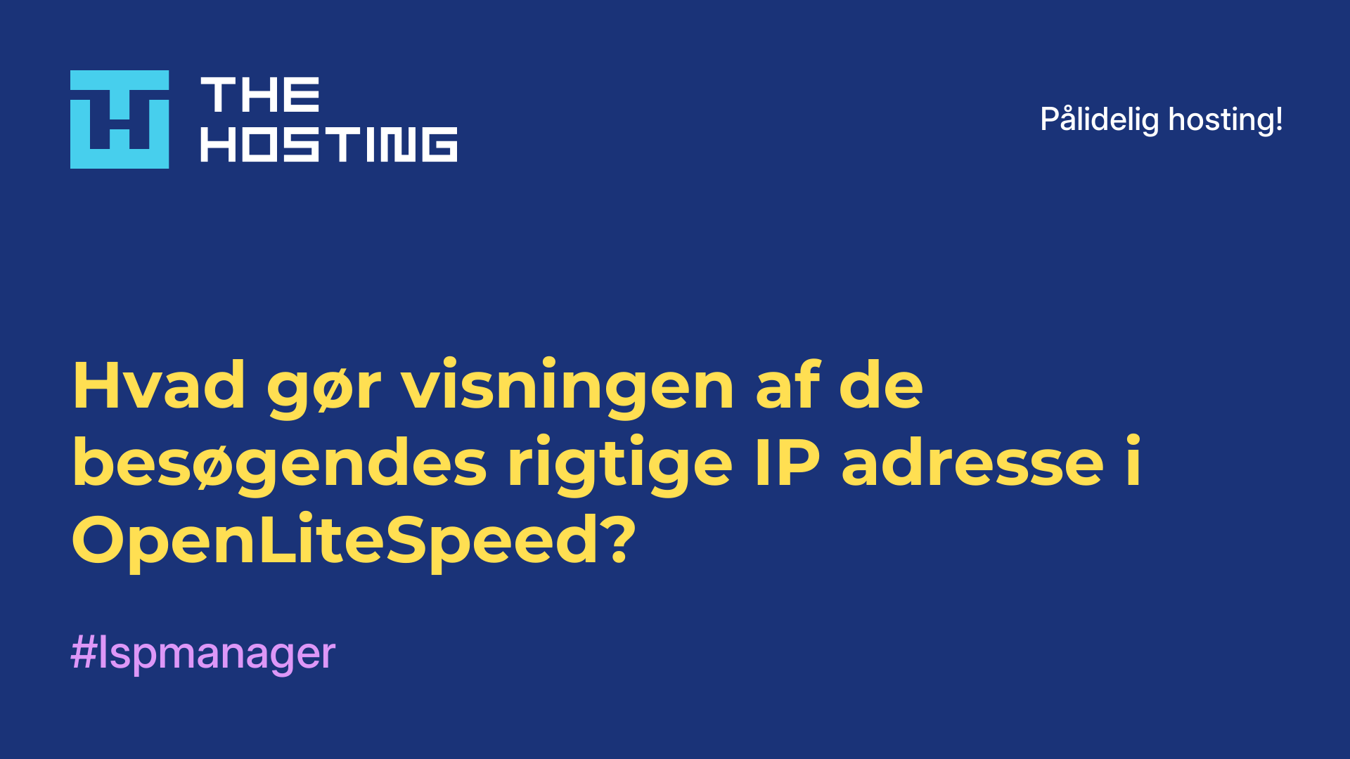 Hvad gør visningen af de besøgendes rigtige IP-adresse i OpenLiteSpeed?