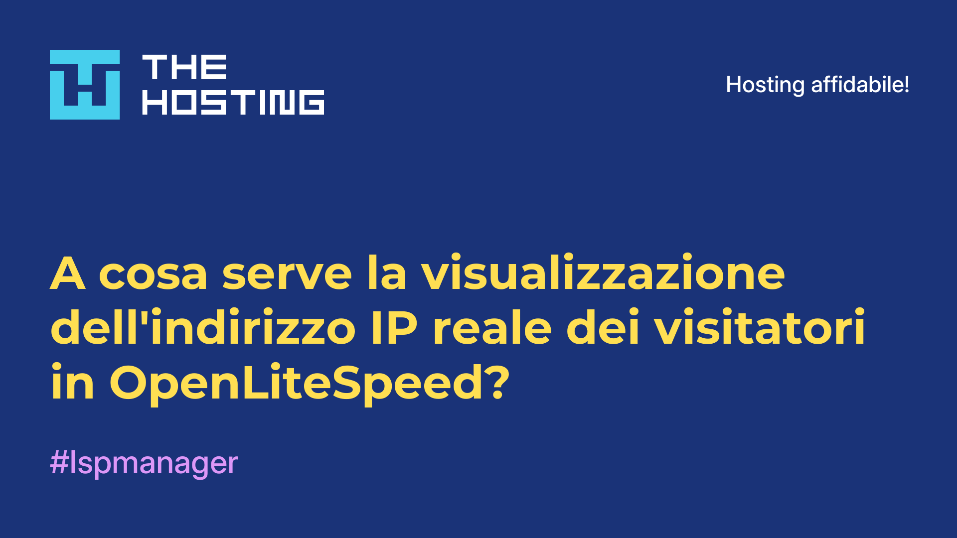 A cosa serve la visualizzazione dell'indirizzo IP reale dei visitatori in OpenLiteSpeed?
