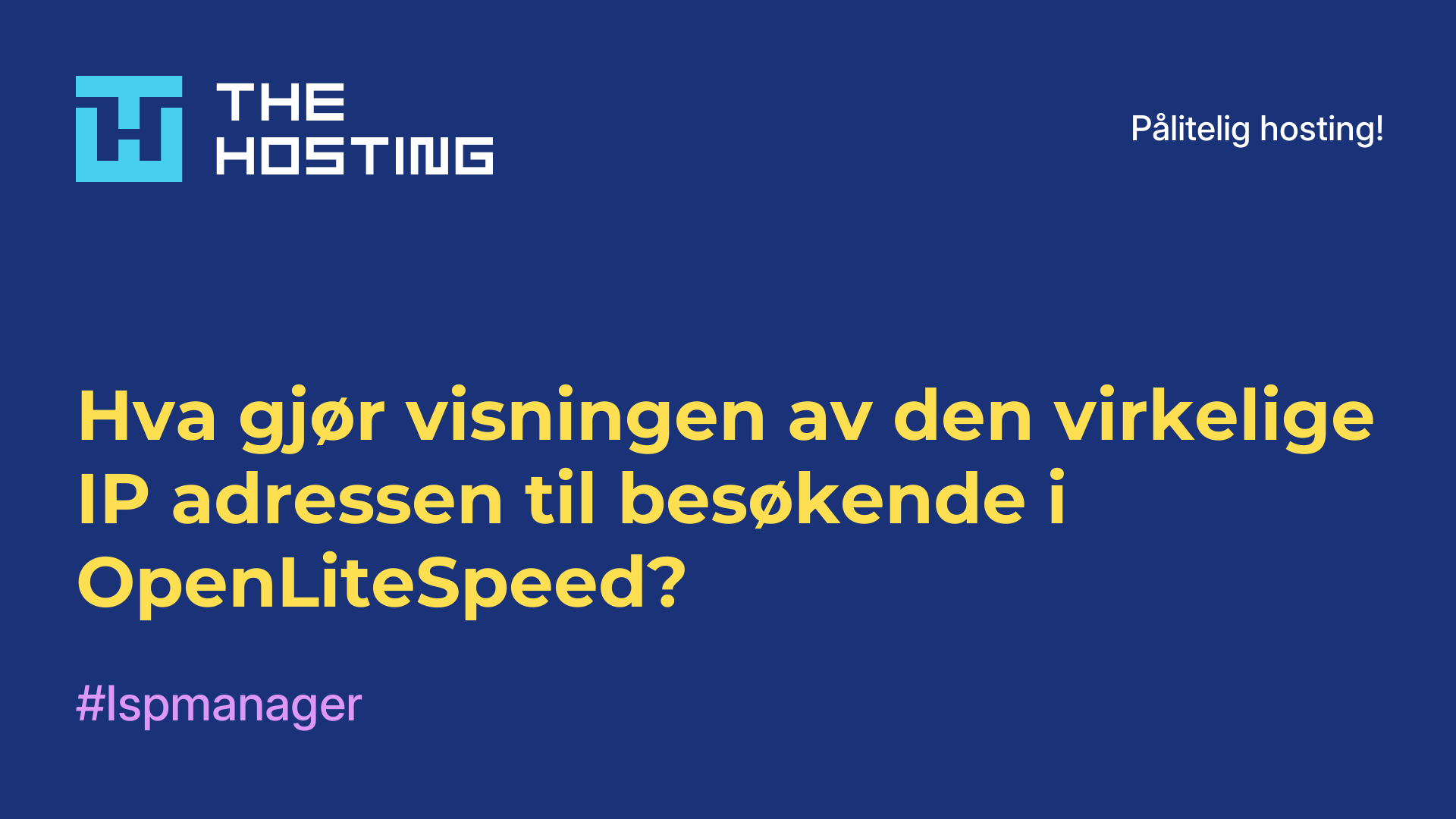 Hva gjør visningen av den virkelige IP-adressen til besøkende i OpenLiteSpeed?
