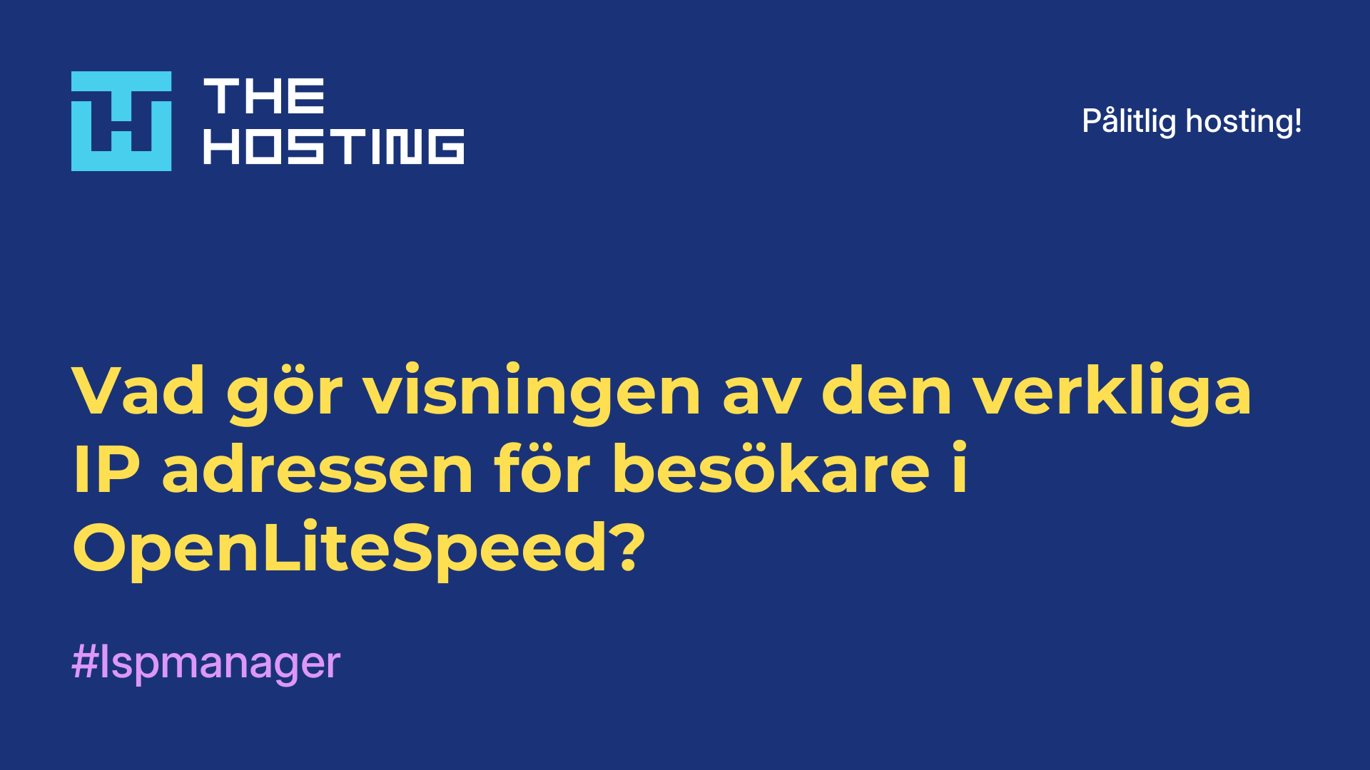 Vad gör visningen av den verkliga IP-adressen för besökare i OpenLiteSpeed?