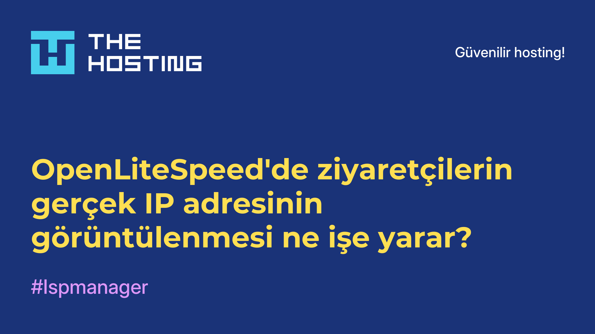 OpenLiteSpeed'de ziyaretçilerin gerçek IP adresinin görüntülenmesi ne işe yarar?