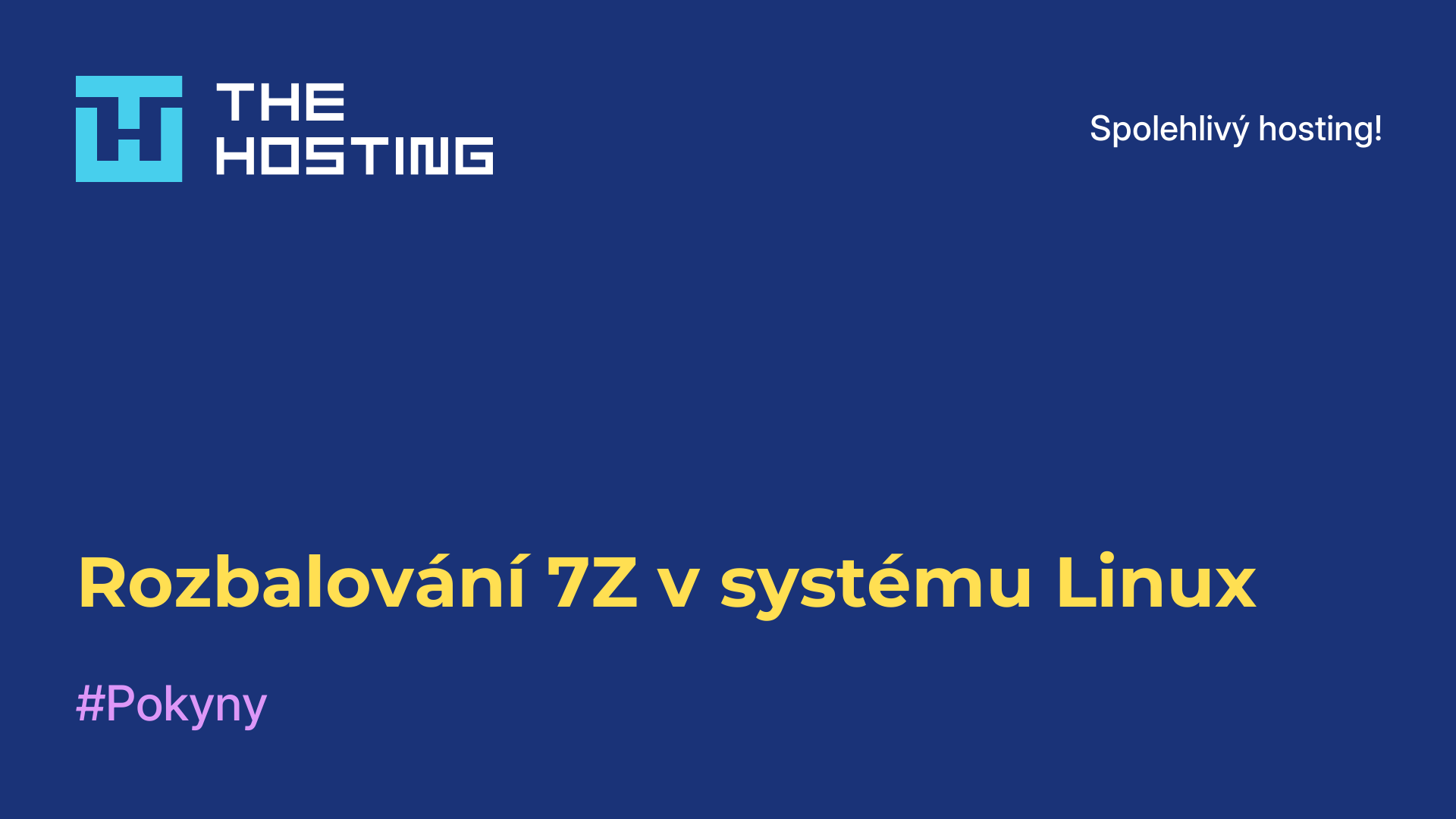 Rozbalování 7Z v systému Linux