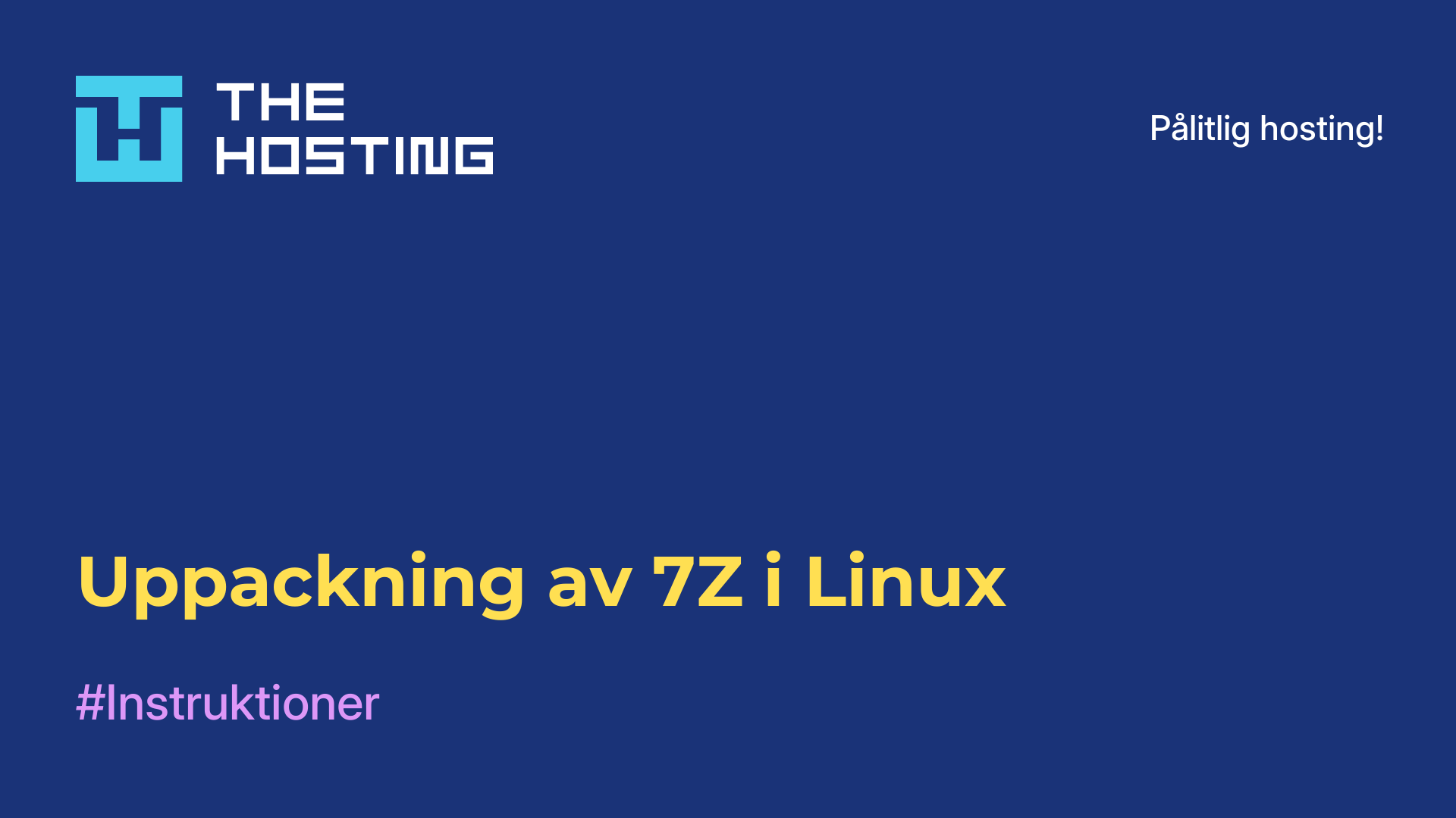 Uppackning av 7Z i Linux