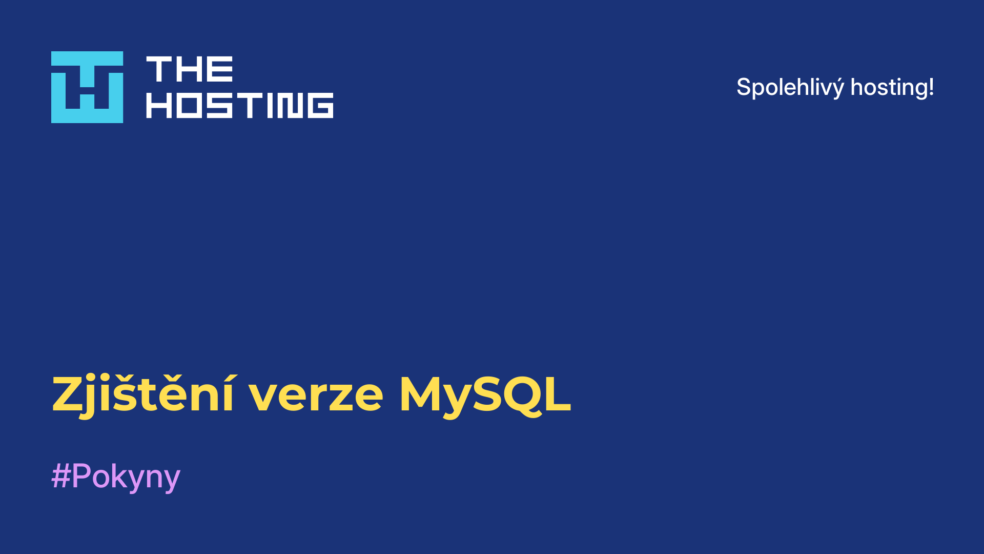 Zjištění verze MySQL
