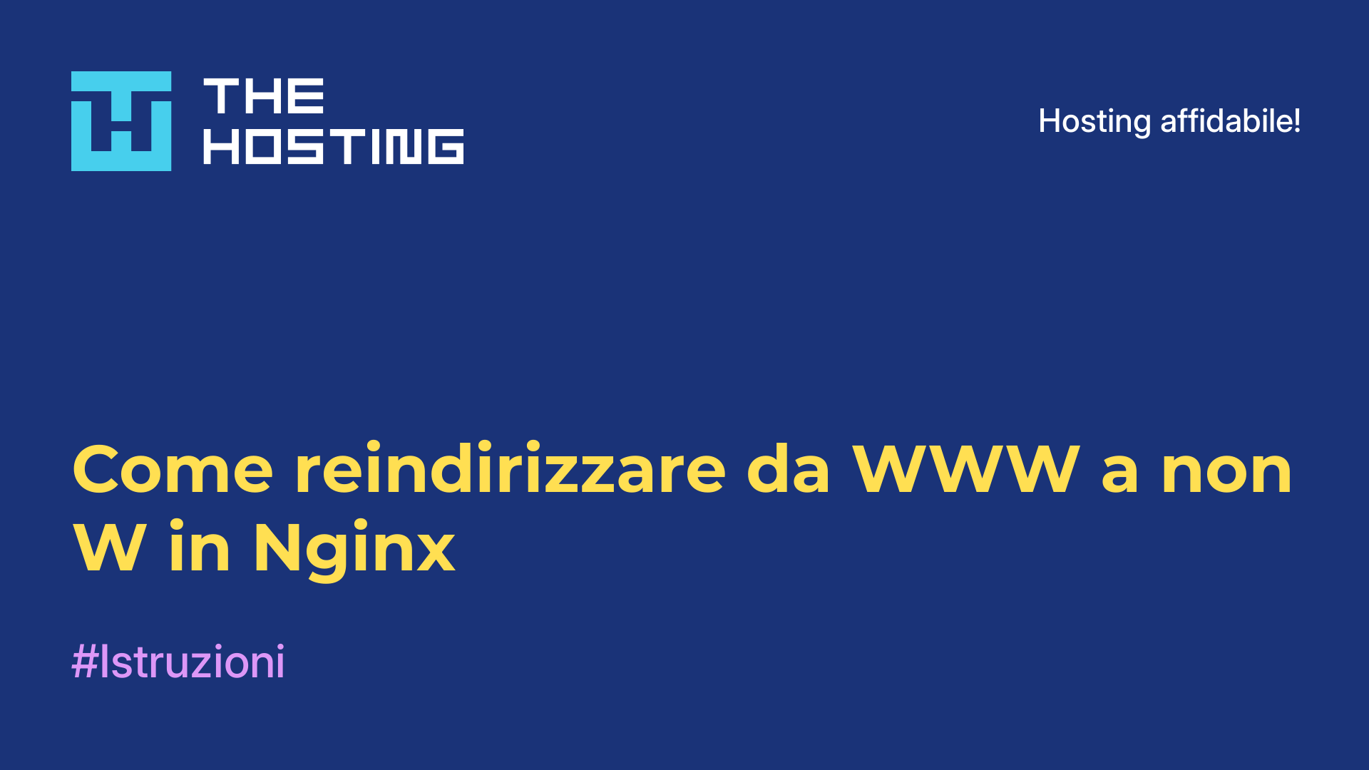 Come reindirizzare da WWW a non-W in Nginx